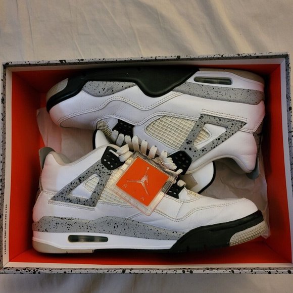 Nike Air Jordan 4 Retro White Cement Shoes (2016) - Size 10 - PLEASE READ! - Picture 5 of 9